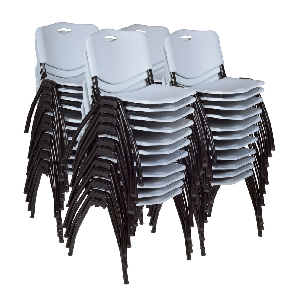 Regency M Breakroom Stacking Chairs, Chrome/Gray, Pack Of 40 Chairs MPN:4700GY40PK