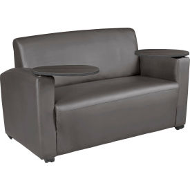 Regency Supernova Lounge Cushioned Vinyl Tablet Arm Loveseat 56