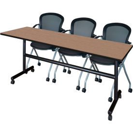 Regency® Kobe Training Nesting Table with 2 Cadence Nesting Chairs 84