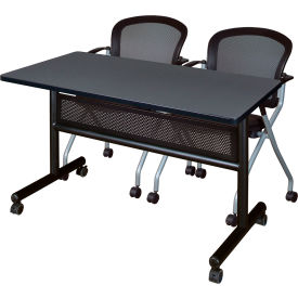 Regency® Kobe Privacy Nesting Table with 2 Cadence Nesting Chairs 48