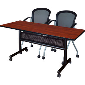 Regency® Kobe Privacy Nesting Table with 2 Cadence Nesting Chairs 60