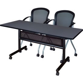 Regency® Kobe Privacy Nesting Table with 2 Cadence Nesting Chairs 60