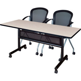 Regency® Kobe Privacy Nesting Table with 2 Cadence Nesting Chairs 60