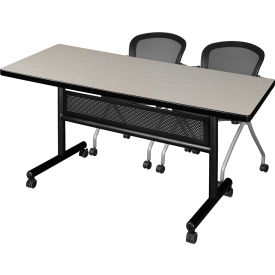 Regency® Kobe Privacy Nesting Table with 2 Cadence Nesting Chairs 60