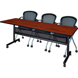 Regency® Kobe Privacy Nesting Table with 2 Cadence Nesting Chairs 84
