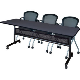 Regency® Kobe Privacy Nesting Table with 2 Cadence Nesting Chairs 84