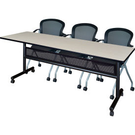Regency® Kobe Privacy Nesting Table with 2 Cadence Nesting Chairs 84