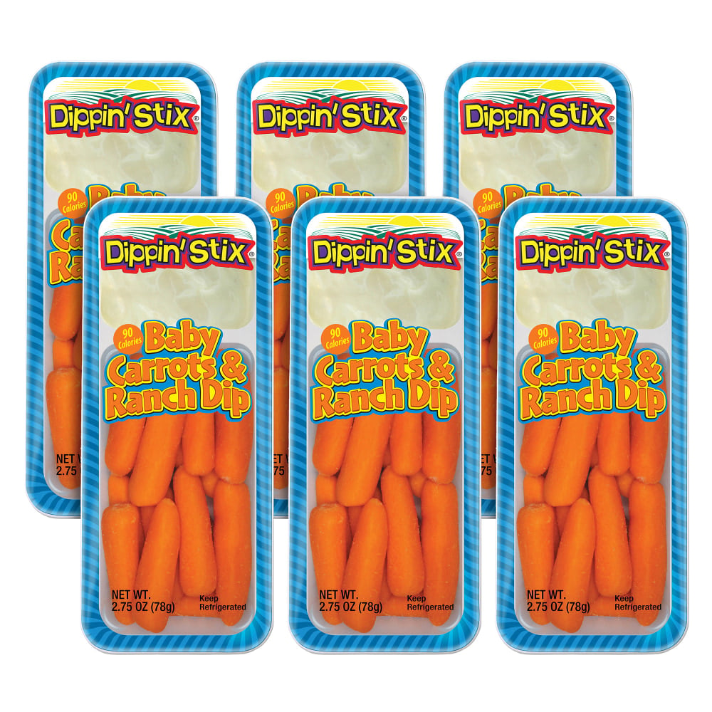 Dippin Stix Baby Carrots and Ranch Dip, 2.75 Oz, Pack Of 6 MPN:10649632414068