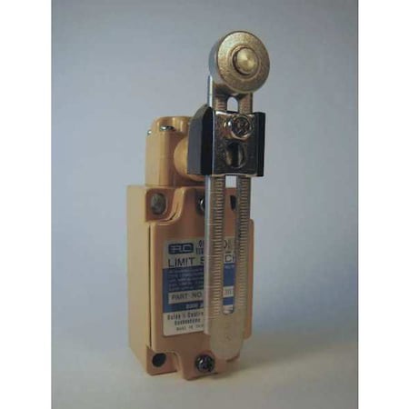 Limit Switch, Adjustable Lever, Roller, 1NC/1NO, 10A at 125V AC, Actuator Location: Side MPN:RCL-303
