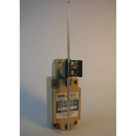 Limit Switch, Adjustable Lever, Rod, 1NC/1NO, 10A at 125V AC, Actuator Location: Side MPN:RCL-305