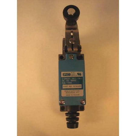 Limit Switch, Lever, Roller, 1NC/1NO, 5A at 250V AC, Actuator Location: Side MPN:RCM-400