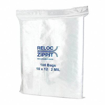 Reclosable Poly Bag Zip Seal PK1000 MPN:R1012