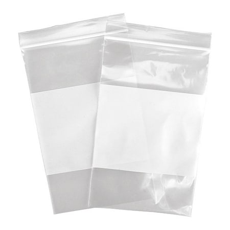 Reclosable Bag, Zip Seal, 8 in L, 5 in W, 4 mil Thick, Polyethylene, Clear MPN:4WR58