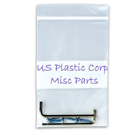 Reclosable Bag, Zip Seal, 6 in L, 4 in W, 2 mil Thick, Polyethylene, Clear MPN:WR46