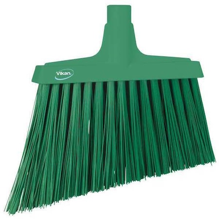 11 51/64 in Sweep Face Angle Broom, Synthetic, Green MPN:29142