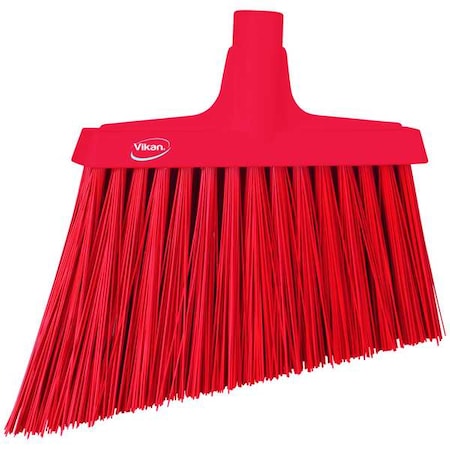 11 51/64 in Sweep Face Angle Broom, Stiff, Synthetic, Red MPN:29144