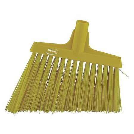 11 51/64 in Sweep Face Angle Broom, Stiff, Synthetic, Yellow MPN:29146