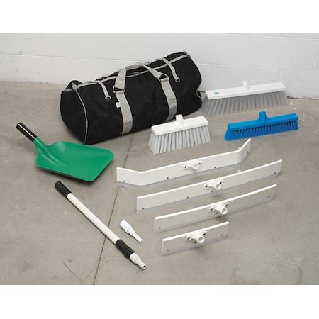 12 in Sweep Face Broom Head, Stiff, Synthetic, White MPN:29155
