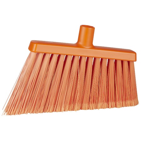 11 3/8 in Sweep Face Angle Broom, Soft, Synthetic, Orange MPN:29167