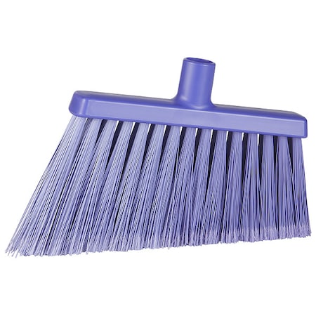 11 3/8 in Sweep Face Angle Broom, Soft, Synthetic, Purple MPN:29168
