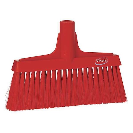 9 1/2 in Sweep Face Broom Head, Soft, Synthetic, Red MPN:31044