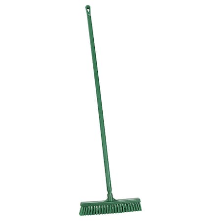 16 in Sweep Face Push Broom, Soft/Stiff Combination, Green MPN:31742/29622