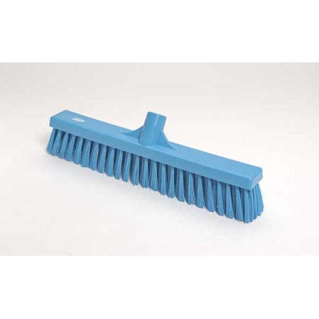 16 in Sweep Face Broom Head, Soft/Stiff Combination, Synthetic, Blue MPN:31743