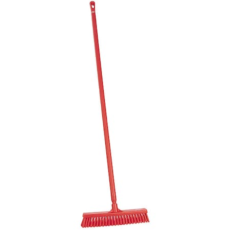 16 in Sweep Face Push Broom, Soft/Stiff Combination, Red MPN:31744/29624