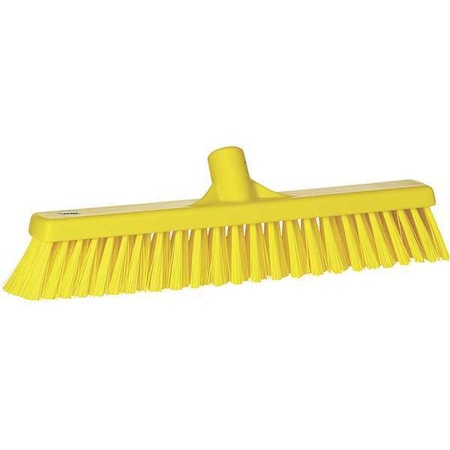 16 in Sweep Face Broom Head, Soft/Stiff Combination, Synthetic, Yellow MPN:31746