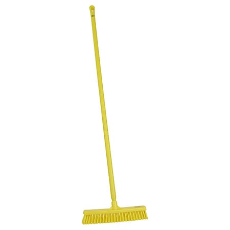 16 in Sweep Face Push Broom, Soft/Stiff Combination, Yellow MPN:31746/29626