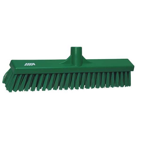 2 x 16 in Sweep Face Broom Head, Soft, Synthetic, Green MPN:31782