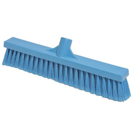 2 x 16 in Sweep Face Broom Head, Soft, Synthetic, Blue MPN:31783
