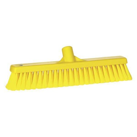 2 x 16 in Sweep Face Broom Head, Soft, Synthetic, Yellow MPN:31786