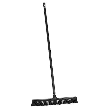24 in Sweep Face Push Broom, Soft/Stiff Combination, Black MPN:31949/29629