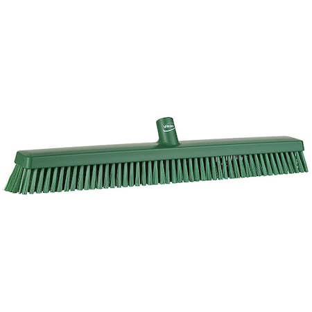24 in Sweep Face Broom Head, Soft/Stiff Combination, Green MPN:31952
