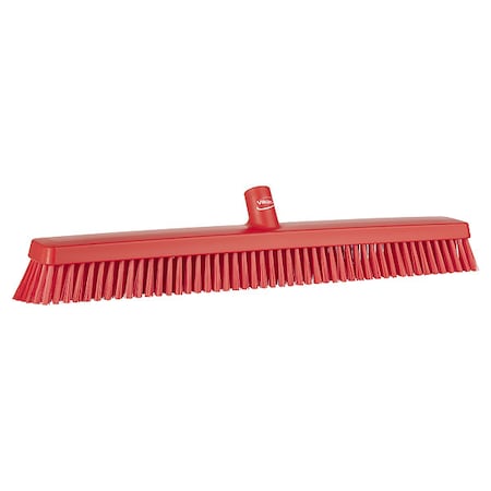 24 in Sweep Face Broom Head, Soft/Stiff Combination, Red MPN:31954