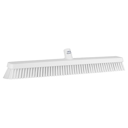 24 in Sweep Face Broom Head, Soft/Stiff Combination, White MPN:31955