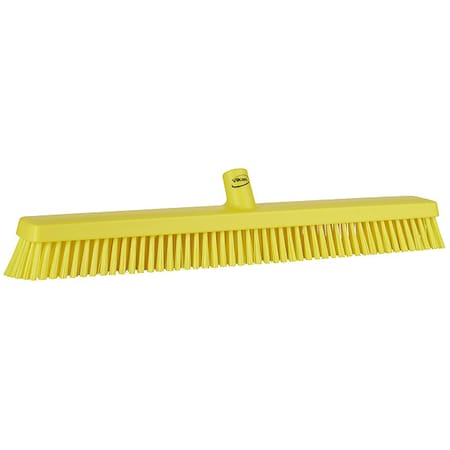 24 in Sweep Face Broom Head, Soft/Stiff Combination, Yellow MPN:31956