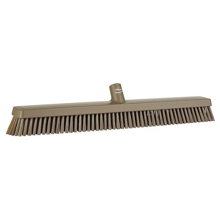 24 in Sweep Face Broom Head, Soft/Stiff Combination, Brown MPN:319566