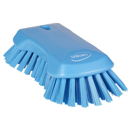 Scrub Brush, Stiff, 7 1/2 in L Handle, 9 1/8 in L Brush, Blue, Polypropylene, 9 1/8 in L Overall MPN:38943
