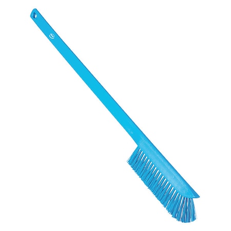 59/100 in W Wand Brush, Medium, 17 in L Handle, 2 9/25 in L Brush, Blue, Plastic MPN:41973