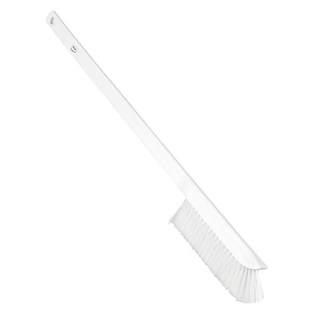 59/100 in W Wand Brush, Medium, 17 in L Handle, 2 9/25 in L Brush, White, Plastic MPN:41975