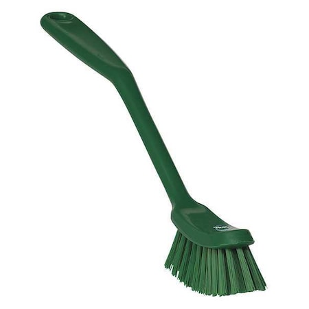 1 in W Scrub Brush, Medium, 8 3/16 in L Handle, 11 in L Brush, Green, Plastic, 11 in L Overall MPN:42872