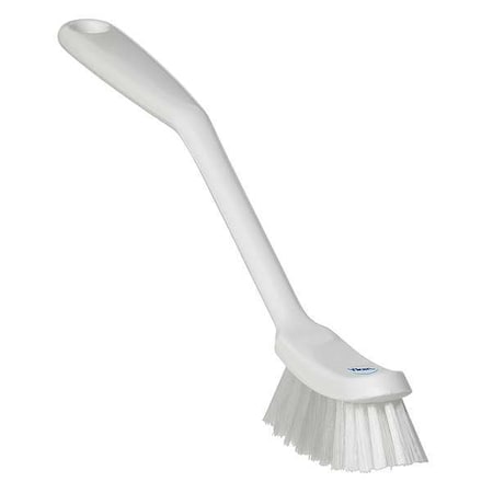 1 in W Scrub Brush, Medium, 8 3/16 in L Handle, 11 in L Brush, White, Plastic, 11 in L Overall MPN:42875