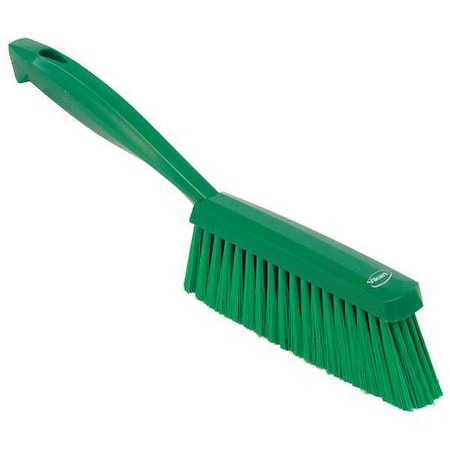 1 19/32 in W Bench Brush, Soft, 6 3/4 in L Handle, 7 in L Brush, Green, Plastic, 13 in L Overall MPN:45872
