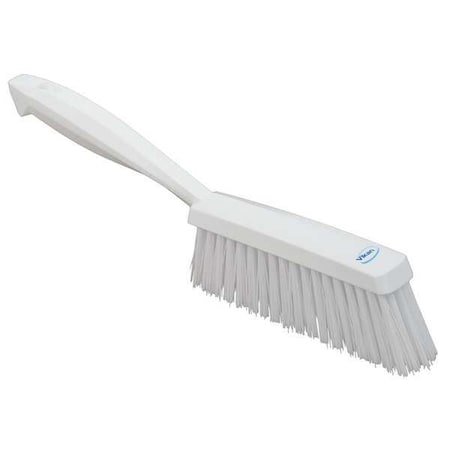 Bench Brush, Medium, Polyester Bristle, 6 1/2 in Handle Lg, 6 1/2 in Brush Length, White MPN:45895
