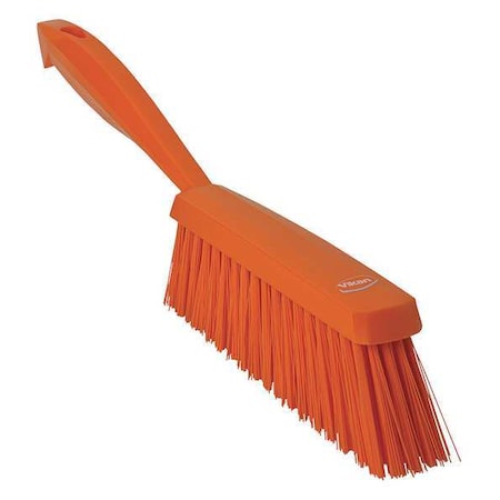 1 19/32 in W Bench Brush, Medium, 6 1/2 in L Handle, 6 1/2 in L Brush, Orange, Plastic MPN:45897