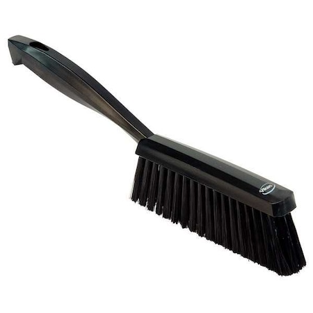 1 19/32 in W Bench Brush, Medium, 6 1/2 in L Handle, 6 1/2 in L Brush, Black, Plastic MPN:45899