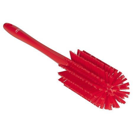 Bottle Brush, Medium, 10 1/4 in L Handle, 6 1/2 in L Brush, Red, Polypropylene, 16 7/8 in L Overall MPN:5382804