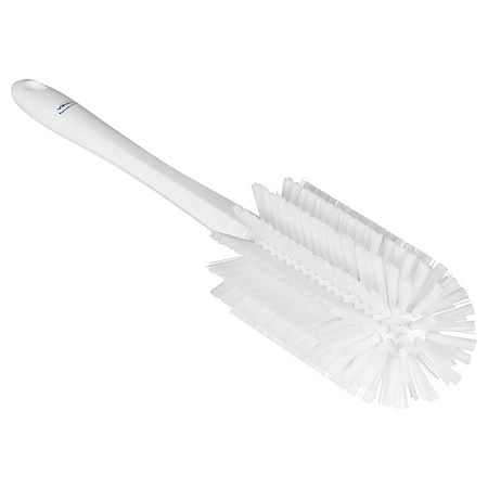 Bottle Brush, Medium, 10 1/4 in L Handle, 6 1/2 in L Brush, White, Polypropylene MPN:5382805